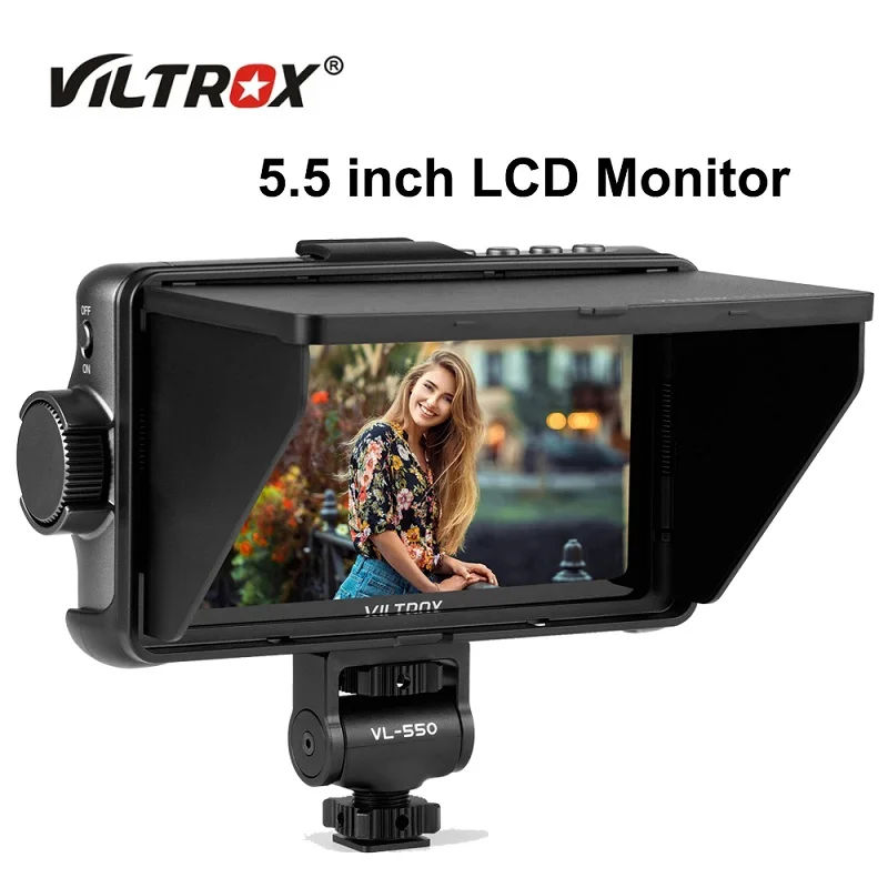 

VILTROX DC-550 / DC-550 Pro LCD Monitor 5.5 inch High Brightness 1920*1080 Full HD 3D LUT Image Zoom Monitoring for DSLR Camera