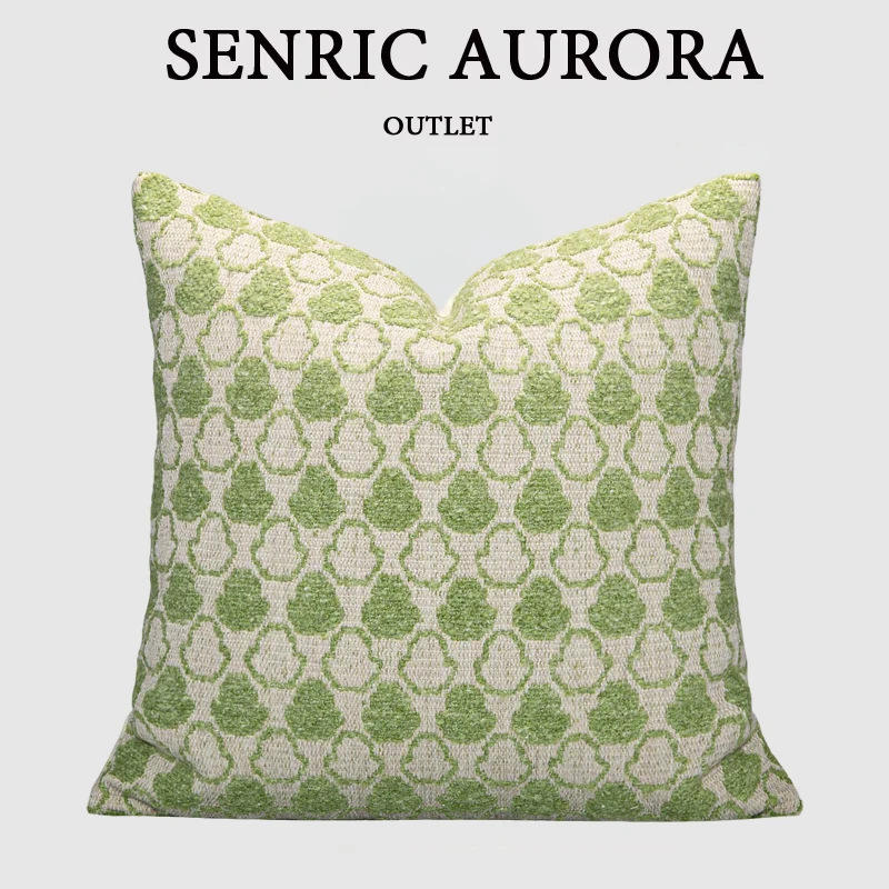 Luxury Cushion Cover 45x45cm Green Beige Black Yellow Wool Blend Pillow Case For Home Hotel Bed Living Room Sofa