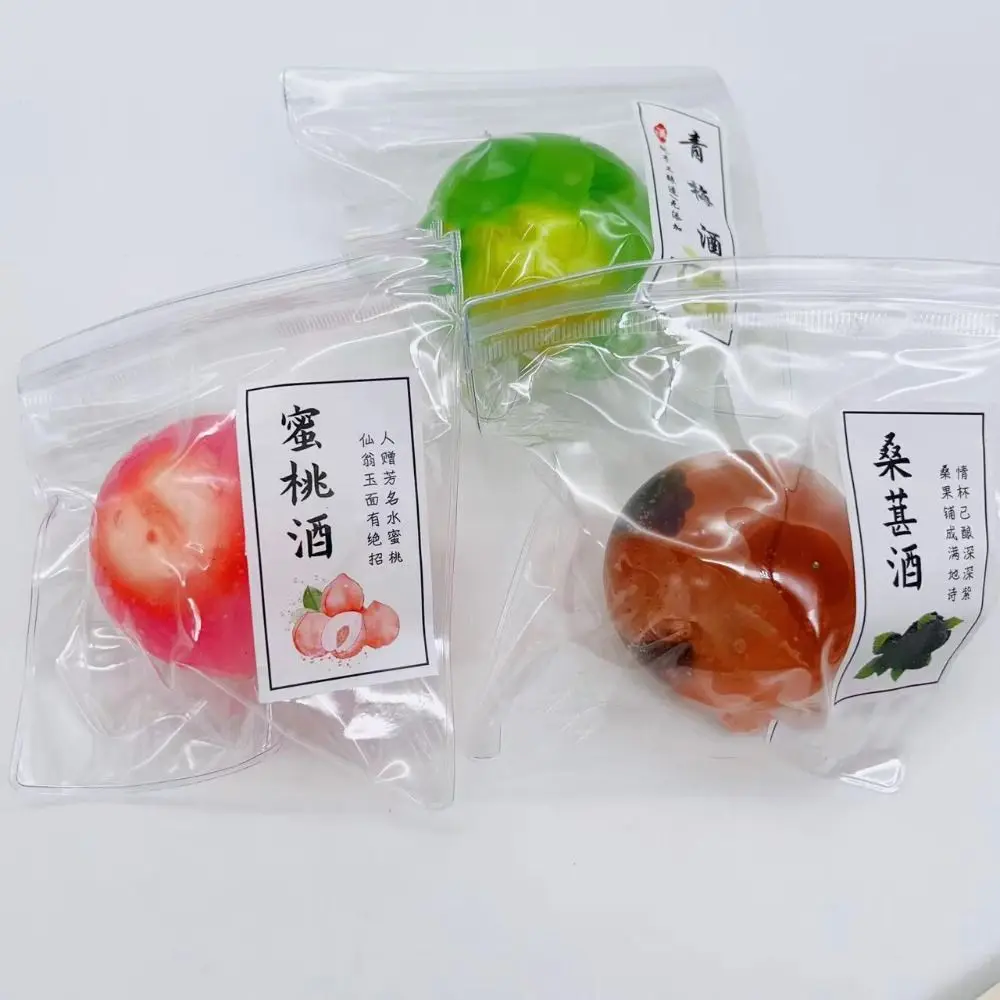 Truc Gift Fresh Squeeze Toy Groene Pruim Wijn Fruit Wijn Pinch Toy Fidget Reliever Handgemaakte bal Speelgoed Kinderen Verjaardagscadeau