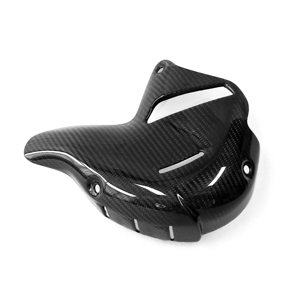 ドゥカティパニガーレ V4 V4S V4R オートバイ修正用カーボンファイバースプロケットカバーヒートシールド保護カバー 2018 +