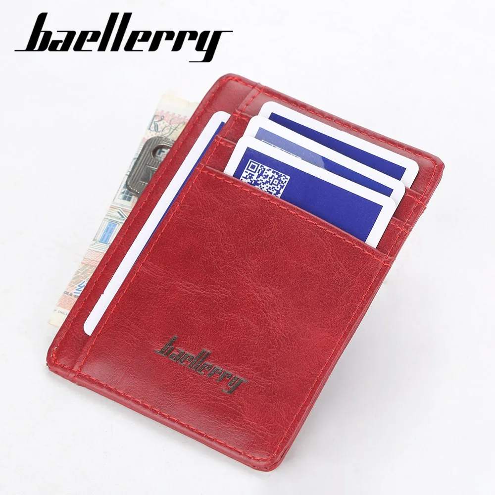 Тонкий многофункциональный мужской кошелек — чехол для карт Baellerry из искусственной кожи с 8 слотами + карман для денег
