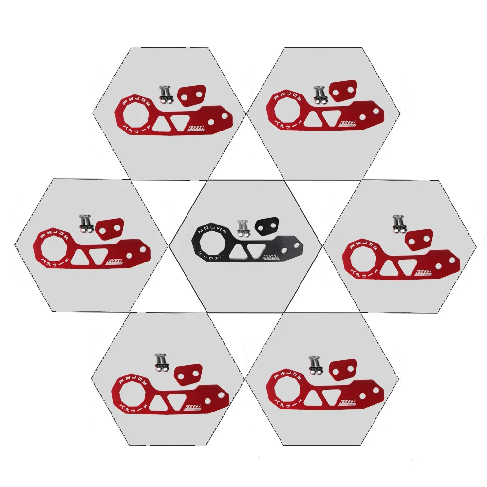 Barra de remolque rómbica para parachoques trasero de coche, herramientas de remolque universales de aleación de aluminio para JDM, gancho de remolque delantero, AK-8108