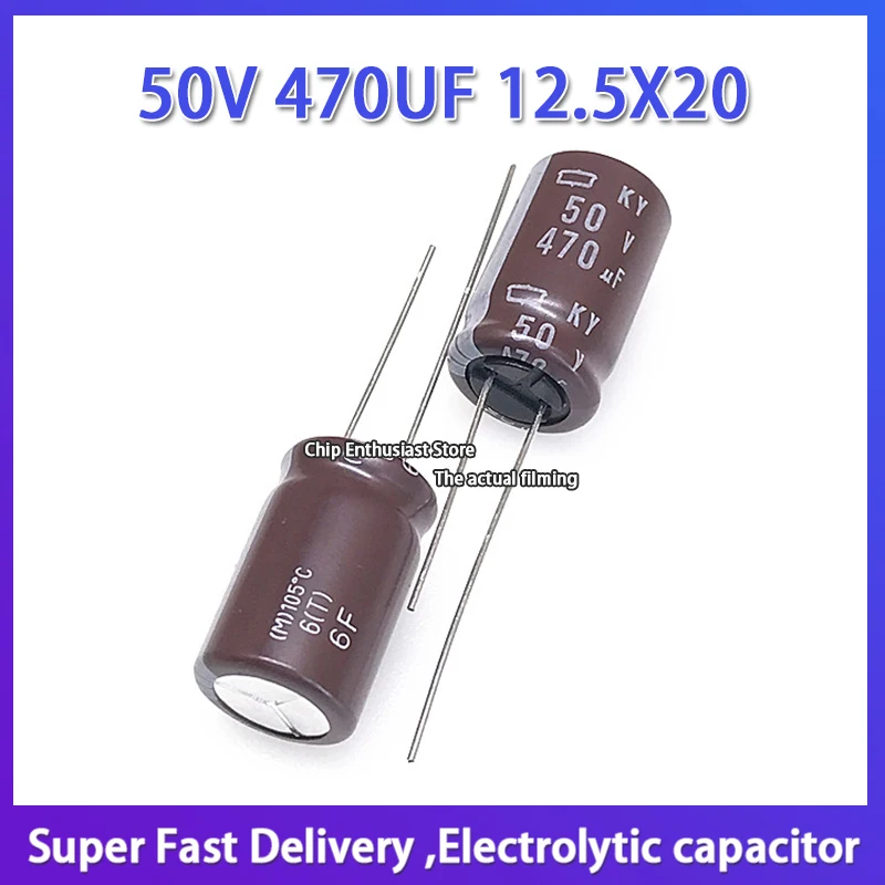 

Aluminum electrolytic capacitor 50v470uf 12.5*20 black diamond KY/kZE high frequency 50V 470UF 12.5X20