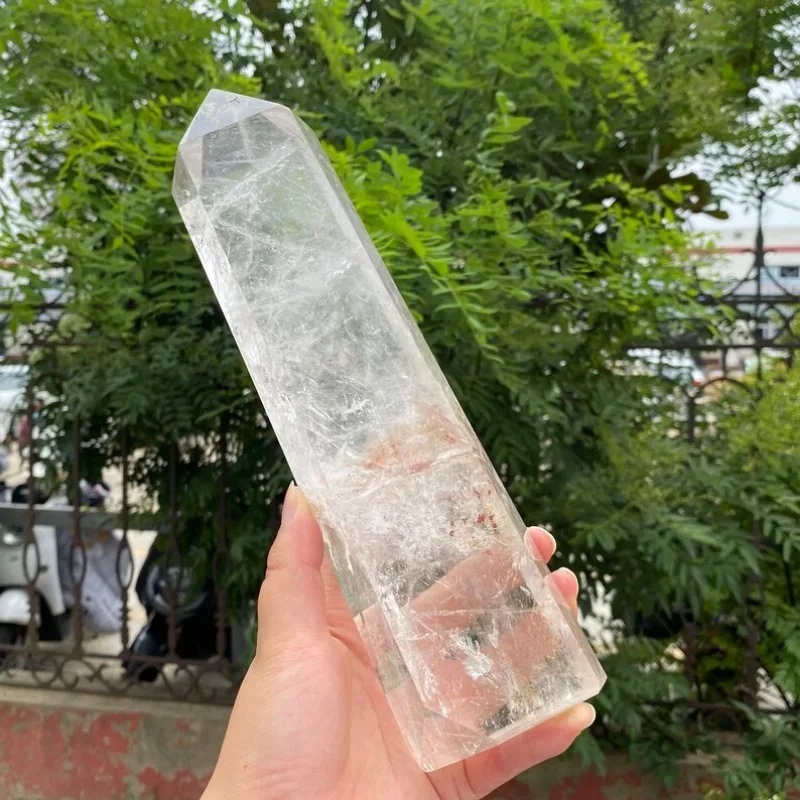 10.6‘’Natural Clear Quartz Obelisk,Crystal Tower,Quartz Wand Point,Pillar,Mineral Specimen,Reiki Healing,Crystal Chakra Gifts