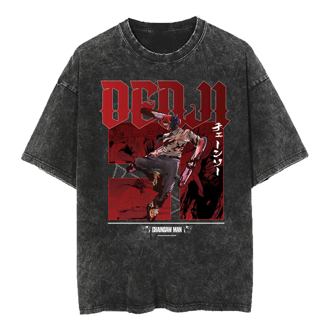 

Футболка унисекс Dandadan Okarun & Momo 2026 летняя, хлопковая, винтажная, с эффектом потертости, оверсайз, в стиле стритвир, аниме