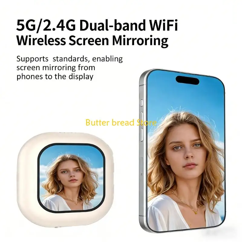 W89C Portable Mirror with Rear Adapter for Phone Camera