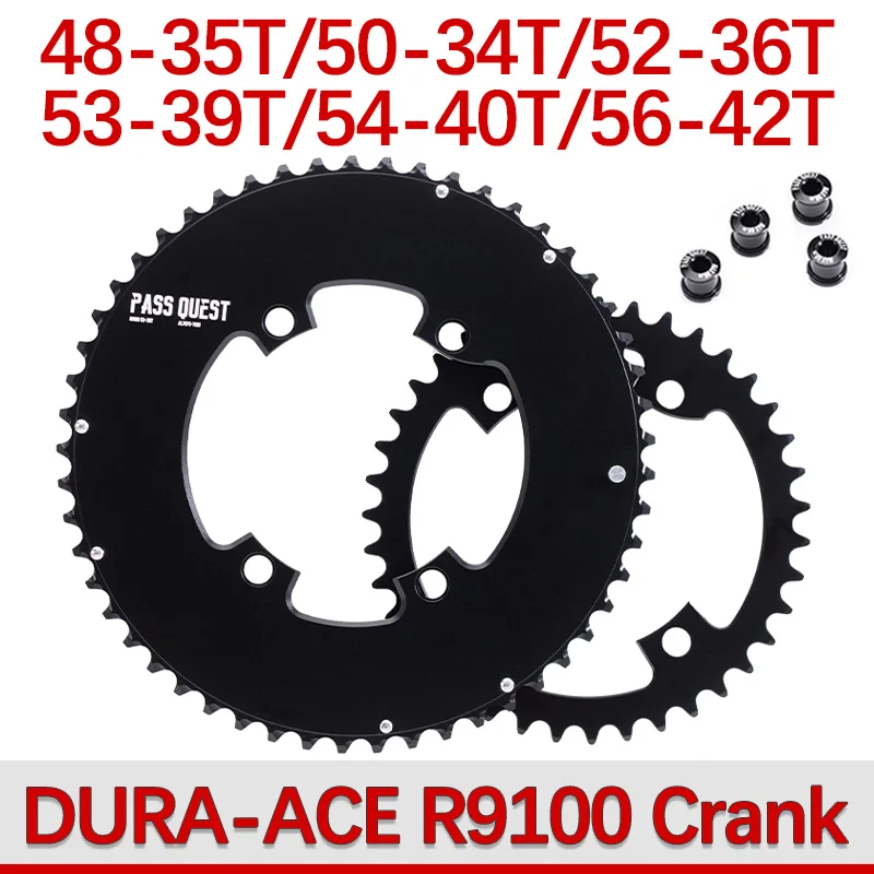 

110 BCD Chainring 4 Bolts for SHIMANO 105 DURA-ACE R9100 Crank 48-35T 50-34T 52-36T 53-39T 54-40T 56-42T Road Bike Chainring 2X