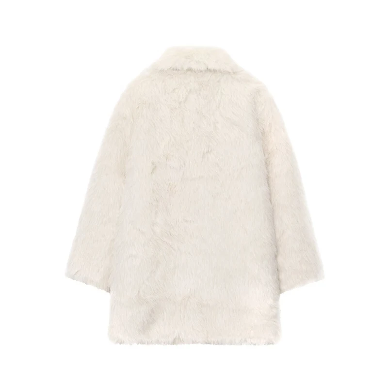 Guobioziy Women's Slim Fit Faux Fur Long Coat 2026 Fall/Winter New Arrival Casual Fashion Trendy Classic British Tassel Street