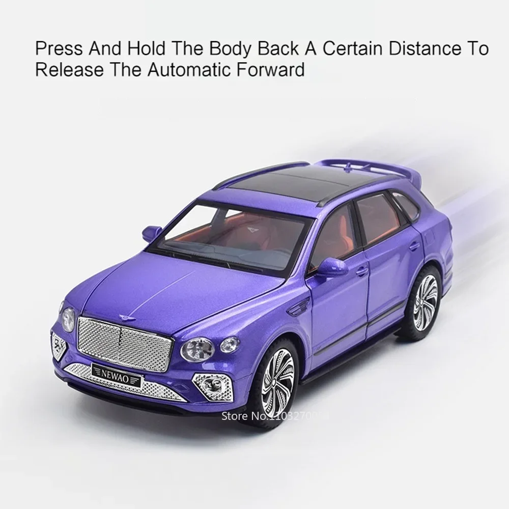 1:24 ベンテイガ コンチネンタルGT おもちゃのミニカー ダイキャスト合金車両 ゴムタイヤ ドア開閉 サウンドライト プルバック式 人気の装飾品