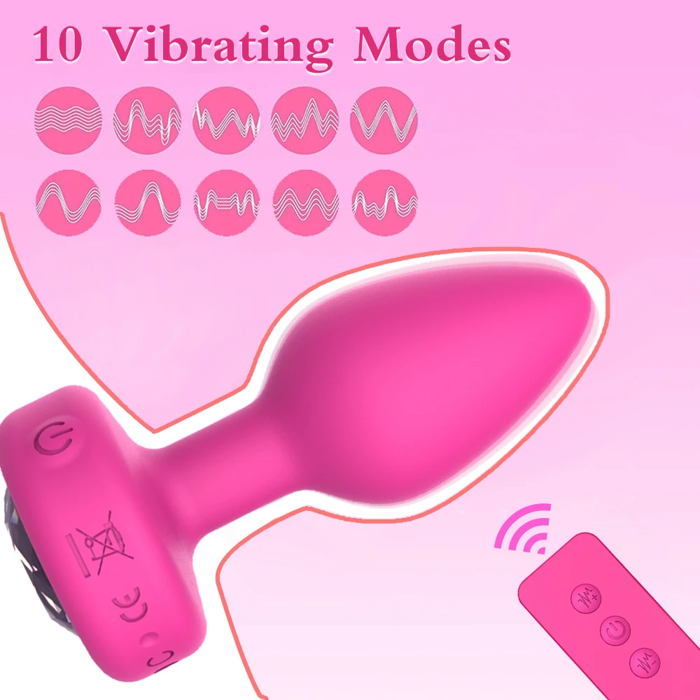 Wireless Remote Control Vibration Masturbation Silicone Anal Plug Masturbator Vibrator Dildo Female Sex Toy Male Adult Products