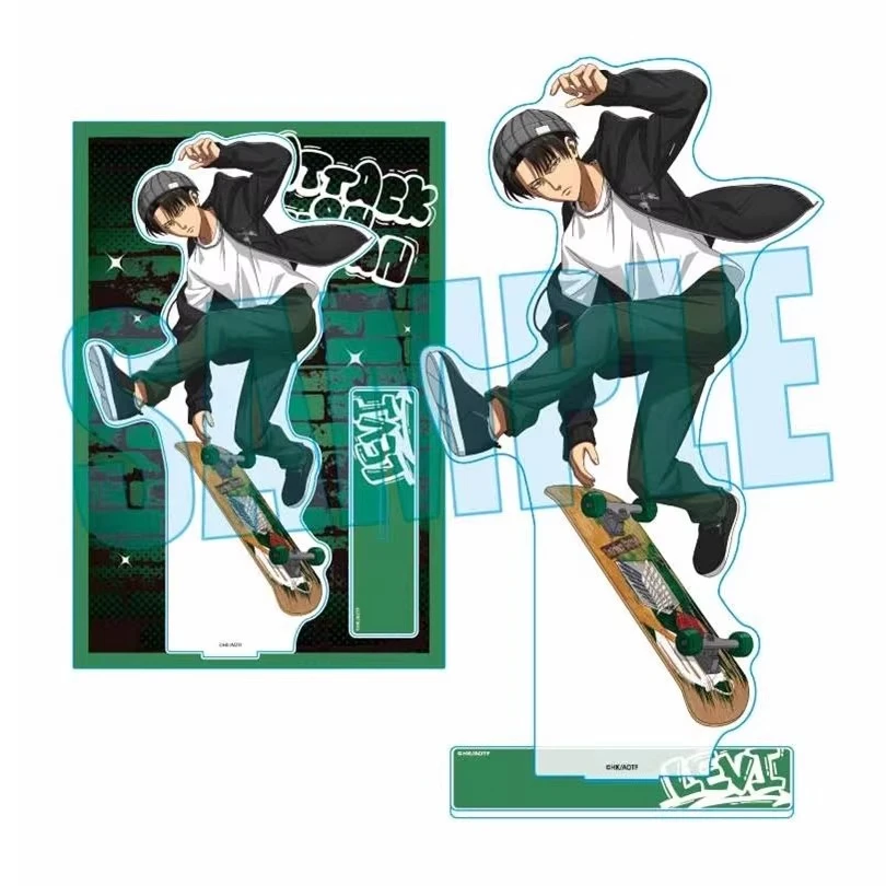Game Erwin Smith Hange Zoe Levi Ackerman Hans Eren Yeager Acrylic Stand Doll Anime Figure Model Plate Cosplay Toy Gift