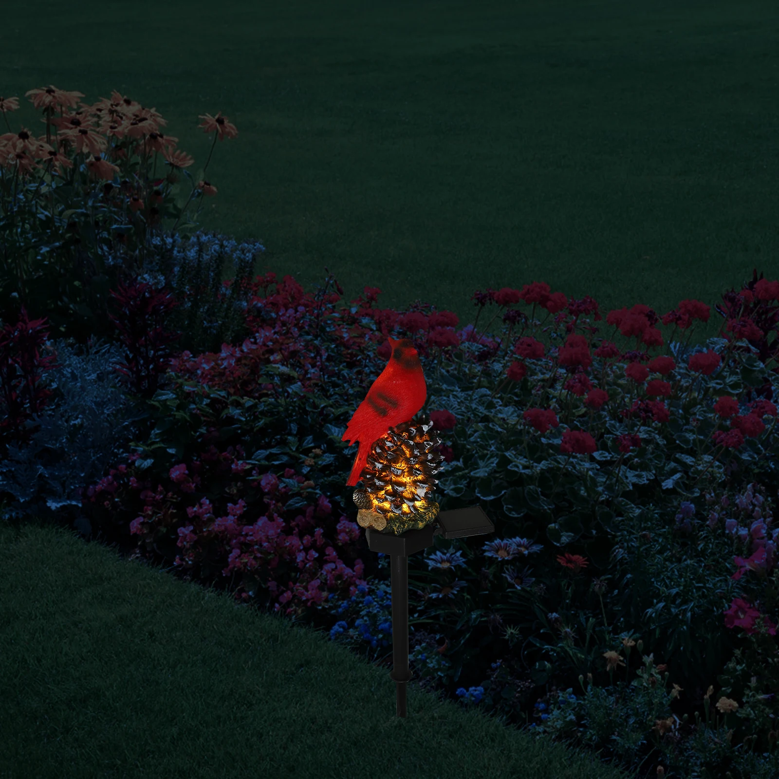

Solar Cartoon Bird Light Red Bird Stake NiMH Batteries Garden Decor Outdoor Solar Lights Energy Saving Dusk On Lawn Decoration