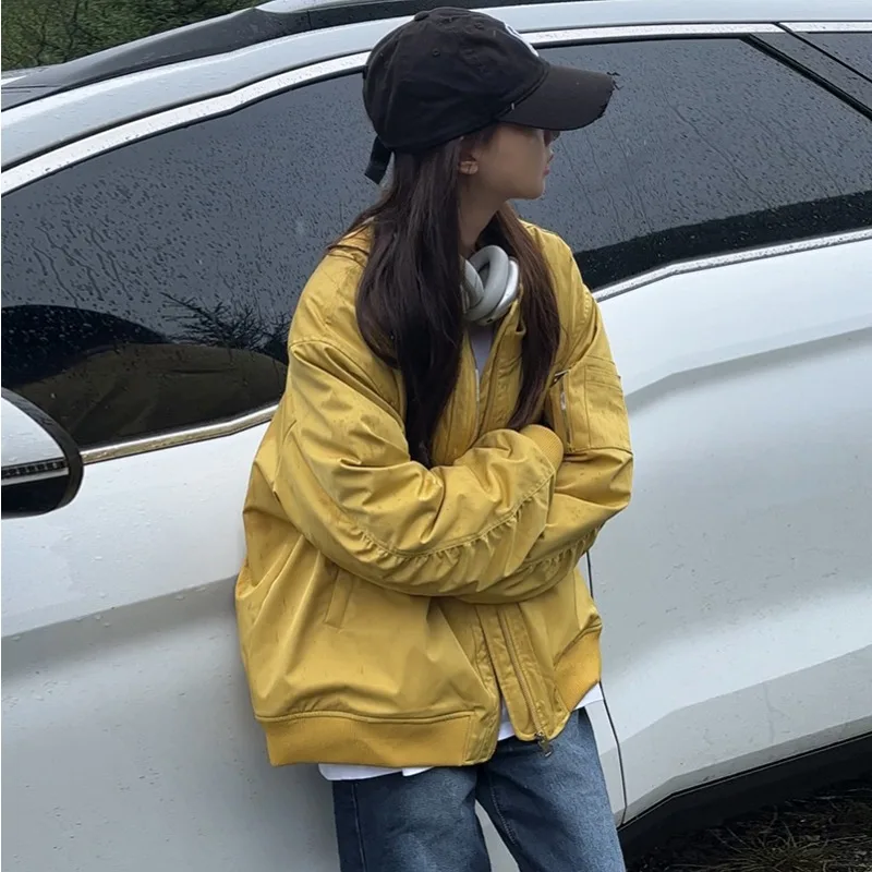 Veste de sport de plein air pour femmes, coupe-vent, respirante, tendance et élégante au printemps et en automne, confortable, épaisse, style baseball