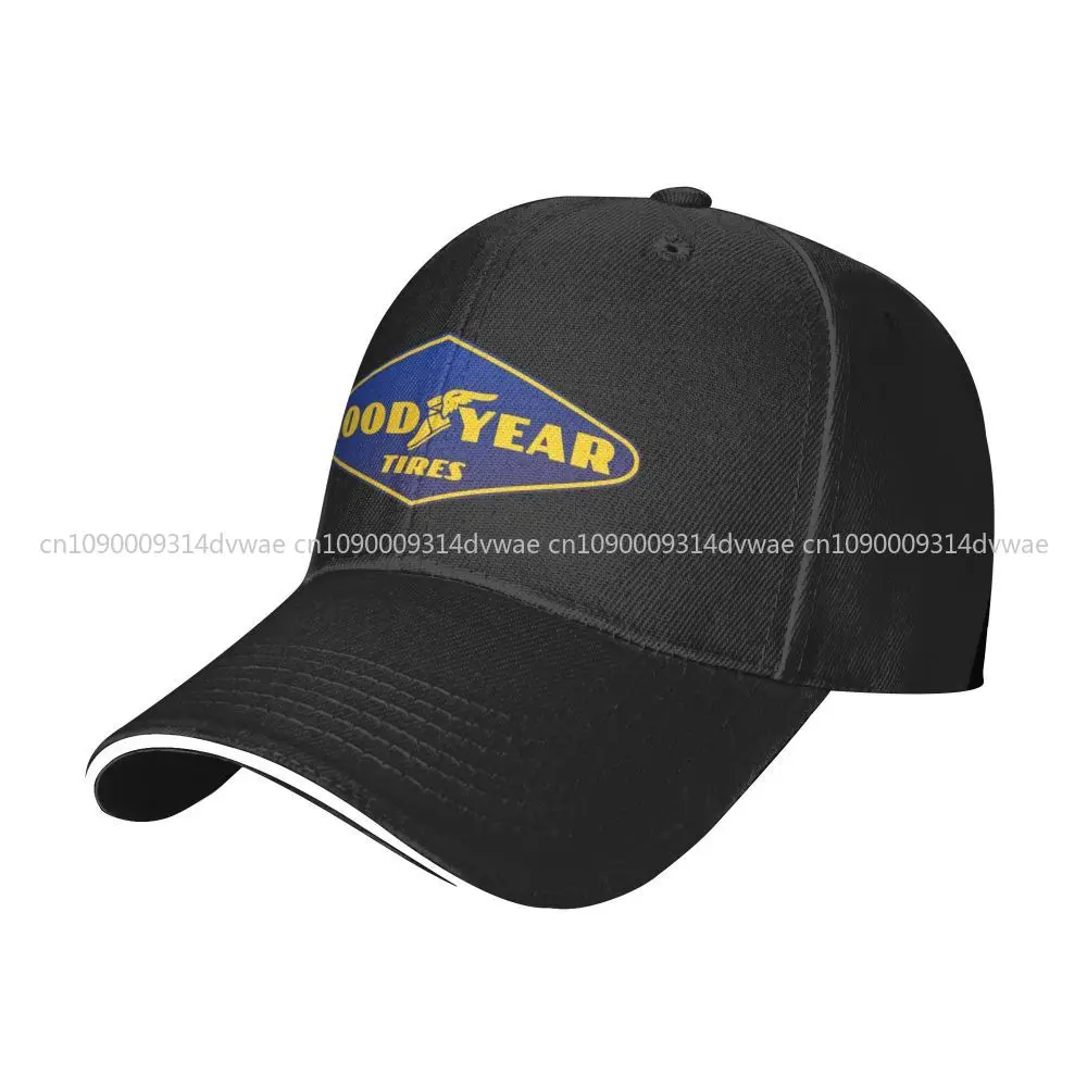 Goodyear topi bisbol pria dan wanita, topi olahraga lari luar ruangan modis dapat disesuaikan