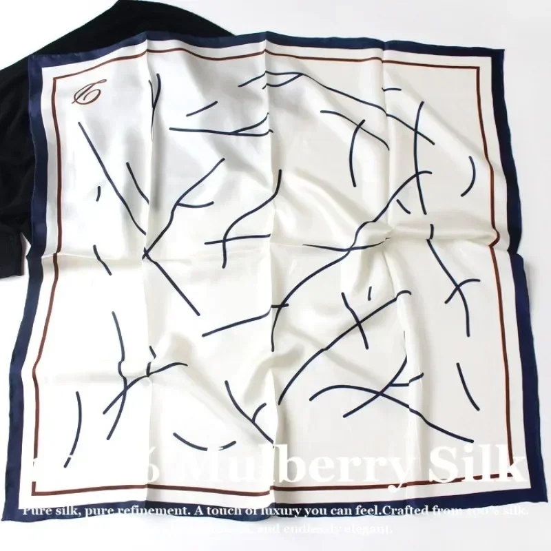 Real Silk Twilly Scarf for Women Skinny Silk Scarf for Bag Handle Ribbon Hair Neck Tie Layer 100% Mulberry Silk Shawl Wrap Hijab