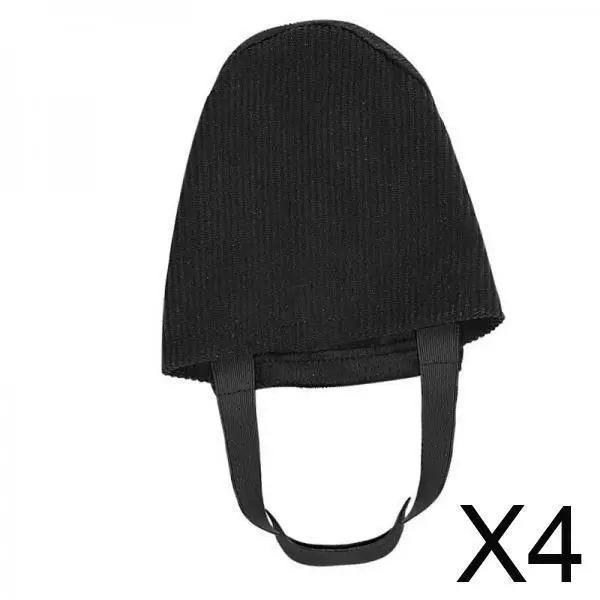 

4x Bowling Shoe Slider Lightweight Bowling Shoe Cover (Black)