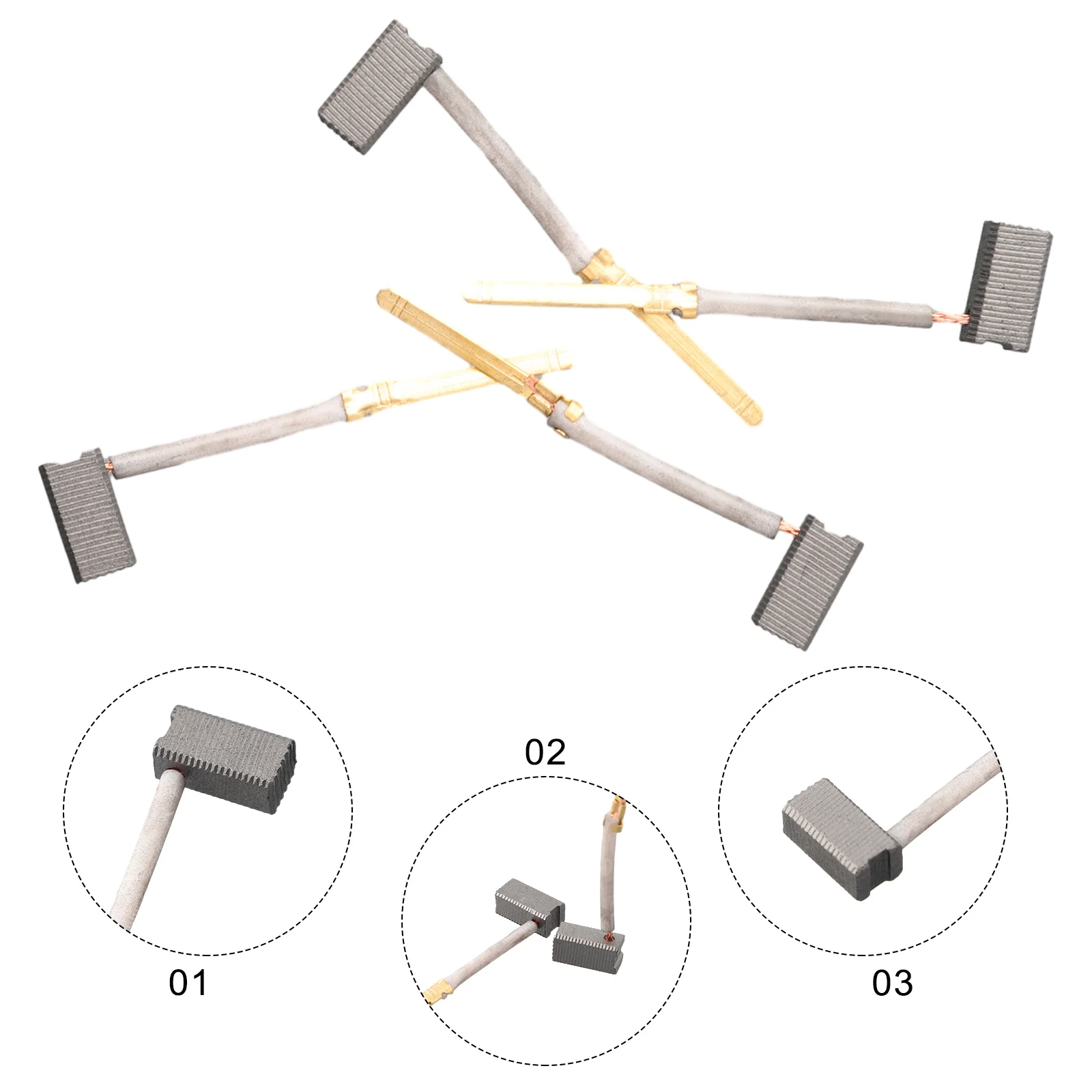 4pcs Carbon Brushes Compatible with DW400 Grinder and DW400 Type 2 Angle Grinder OEM Part Numbers 445861-11 445861-25
