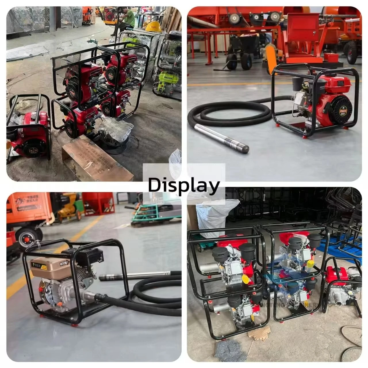 Vibrador concreto de alta frequência vibrador de cimento portátil com haste misturadora de 6m