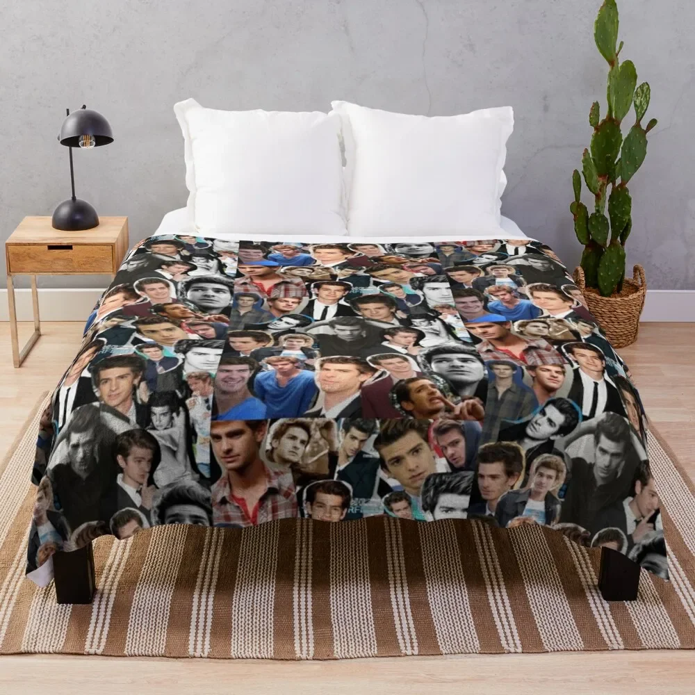 Andrew Garfield Fan Art Throw Blanket Softest Fashion Sofas Plush Blankets