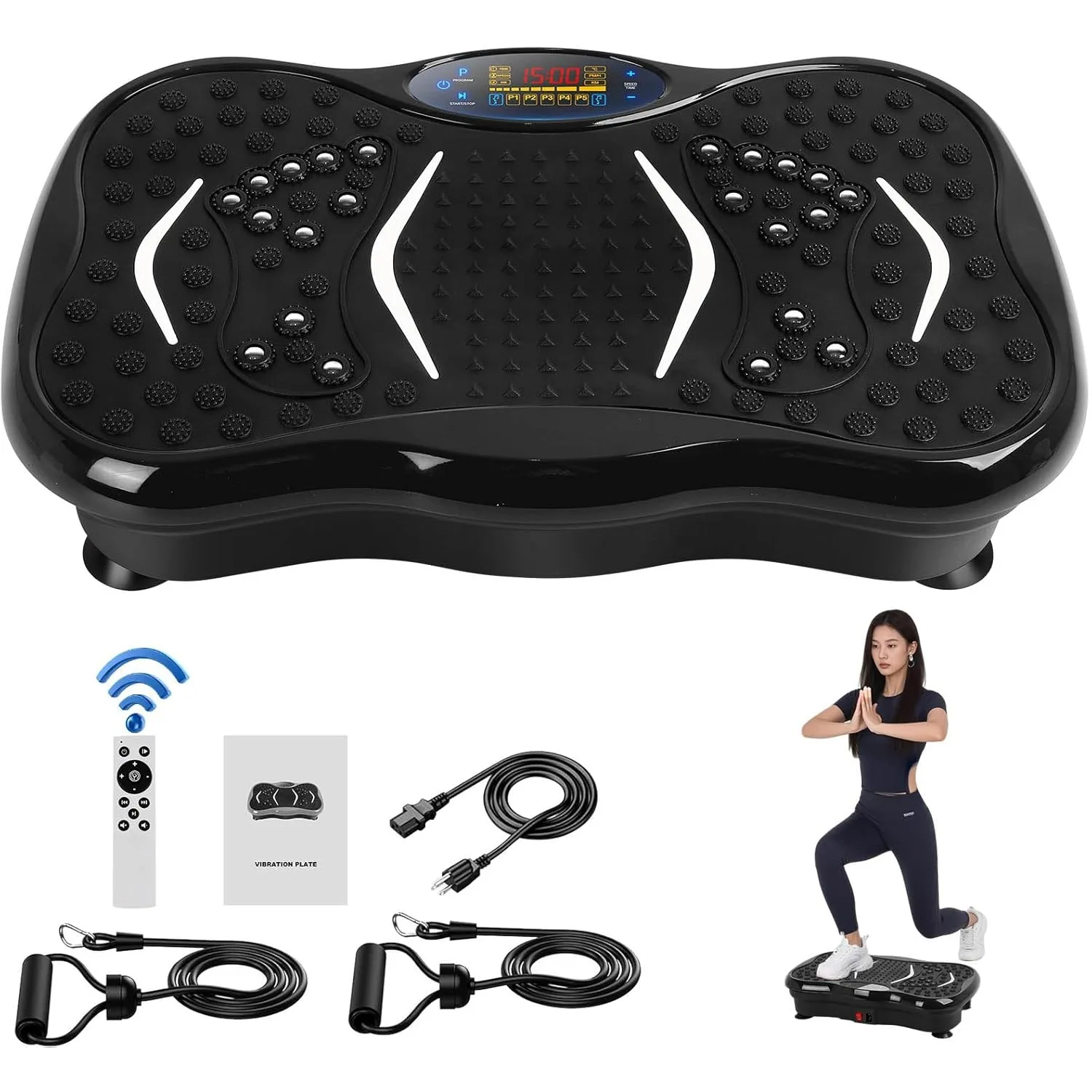 

Power Vibration Plate Workout Machine, Full Body Fitness Platform for Muscle & Weight Loss, SCITOO Brand, 180W Motor, Home Gym