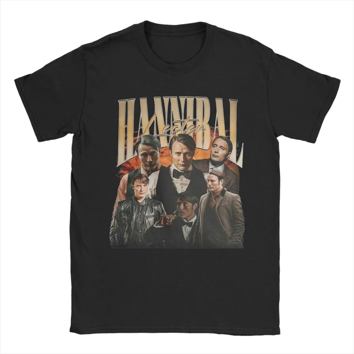 Hot Mads Mikkelsen Hannibal Still Grafikdruck T-Shirt Damen Herren Streetwear Hip Hop Mode Übergroßes Baumwoll-Sofort-T-Shirt Sommer Neu – Detail 2