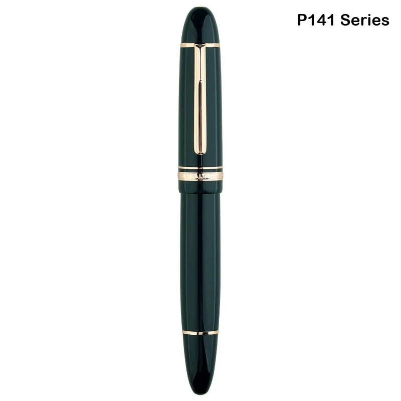 MAJOHN P140 Metal Copper Piston Fountain Pen Transparent Sun Nib Light Resin Body PK X159 9019 Stationery School Supplies image 3