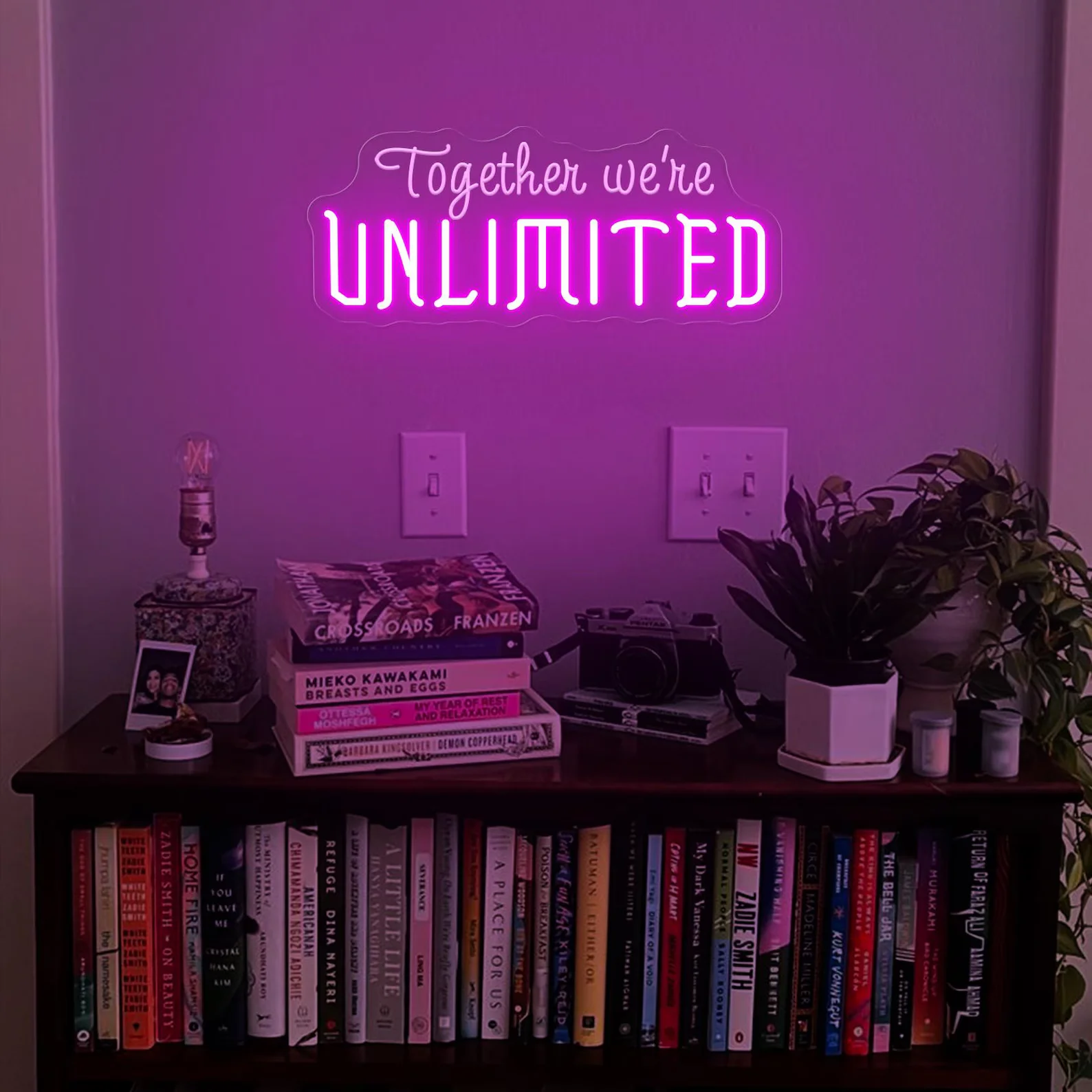 Wicked01 Together We’re Unlimited Neon Sign,Wicked01 Girl neon,Bookshelf Decor,Wicked01 Room Decor