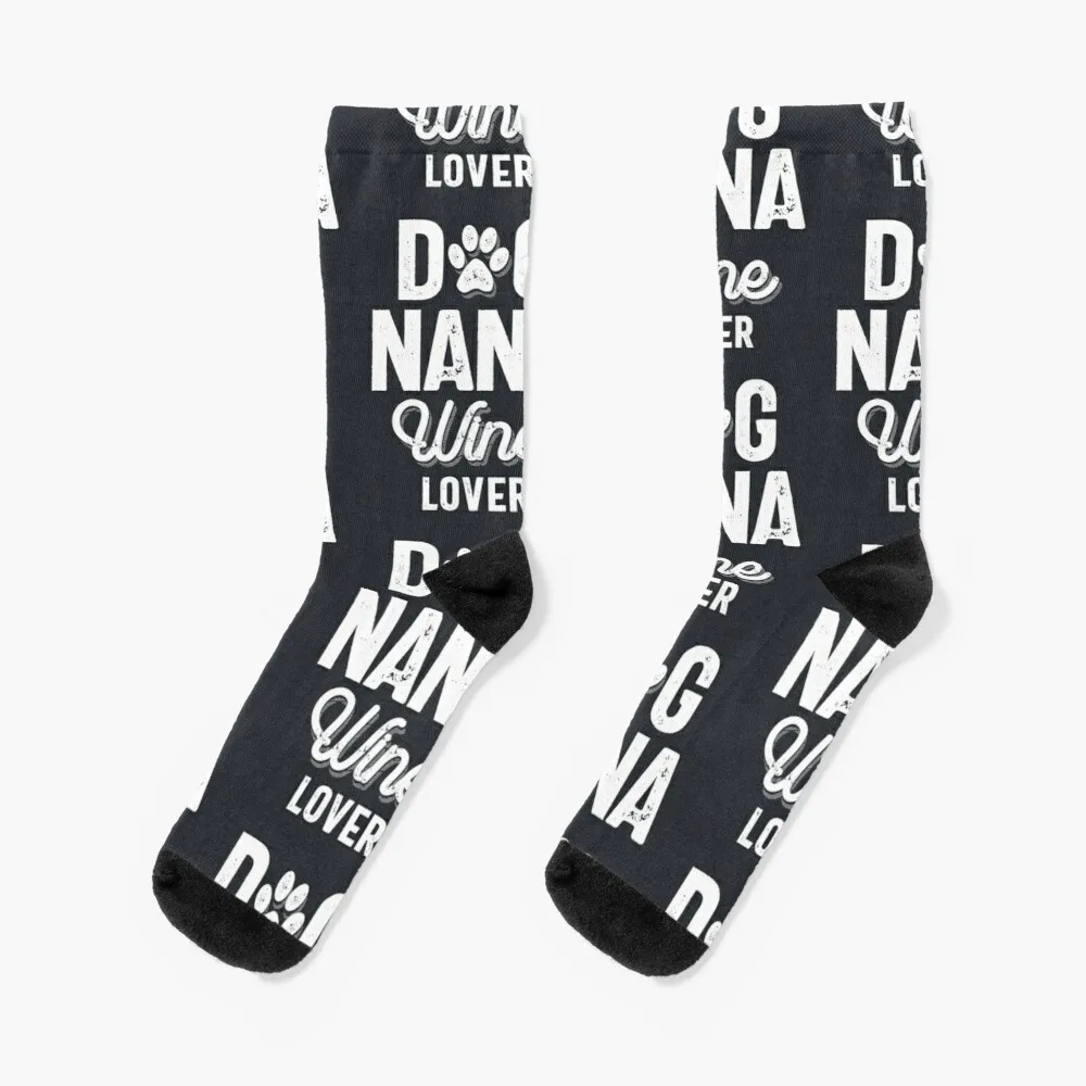 

Womens Dog Nana Wine Lover Shirt Dog Nana Wine Mother's Day Gift Socks Golf Socks