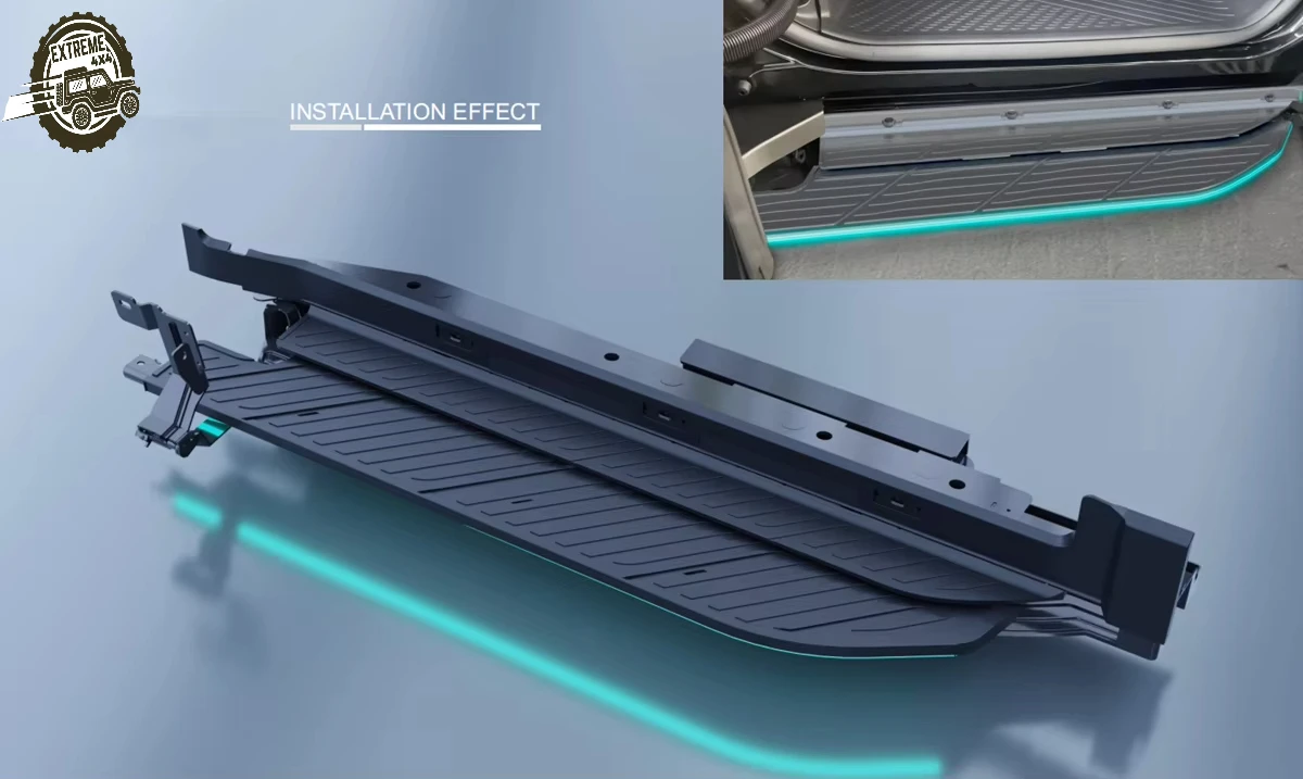 

Factory Directly Side Step Electric Pedal for Toyota Alphard 30/40 High Quality With Atmosphere Lights White/blue Car Foot Step