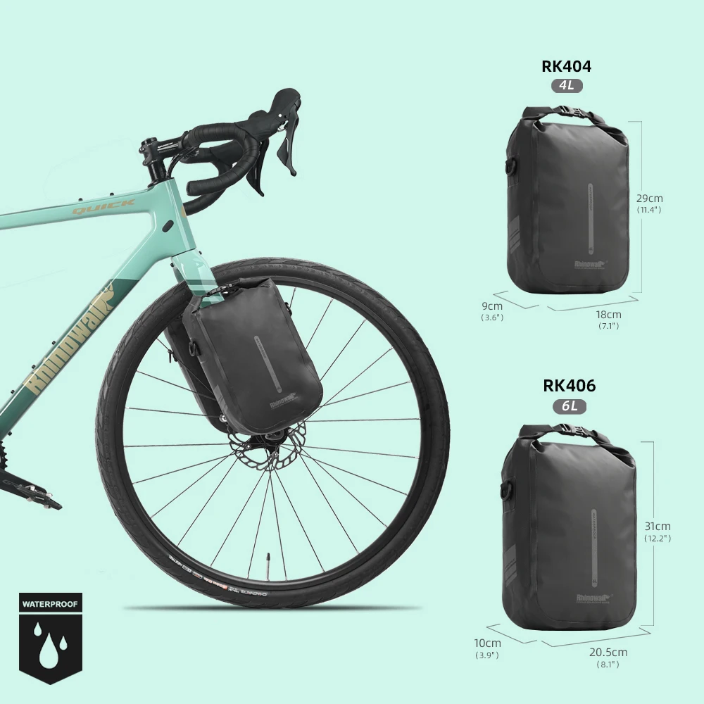 Rhinowalk Bicycle Bag Waterproof Set 1.2L-13L Bike Fork Bag Top Tube Bag Tail Bag Triangle Frame Bag Bikepacking Cycling Bag