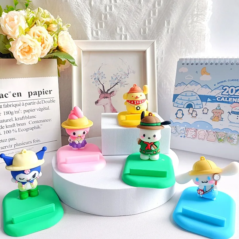 

Sanrio My Melody Creative Mobile Phone Tablet Stand Cute Anime Characters Kuromi Desktop Phone Stand Ornaments Accessories Gifts