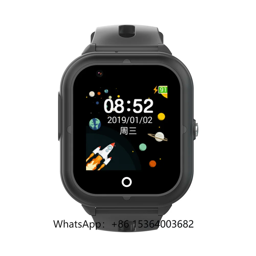 

TJXLWonlex CT07S Cheap 4G CAT1 GPS SOS Video Call Kids SmartWatch Safe Fashionable Colorful Tracker Steps Camera Waterproof Blac