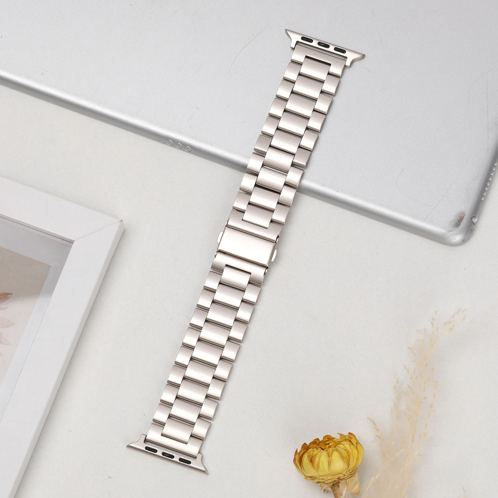 Ремешок из нержавеющей стали для Apple Watch Band Ultra 49 мм 41 мм 45 мм 40 мм 44 мм Металлический браслет Iwatch Series 9 8 7 10 46 мм 42 мм