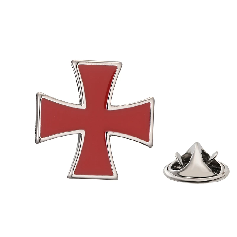 Broche de material de cobre para hombre, emblema de fiesta de bandera nacional, diseño de Cruz de masón, pin de solapa de abrigo de traje, insignia