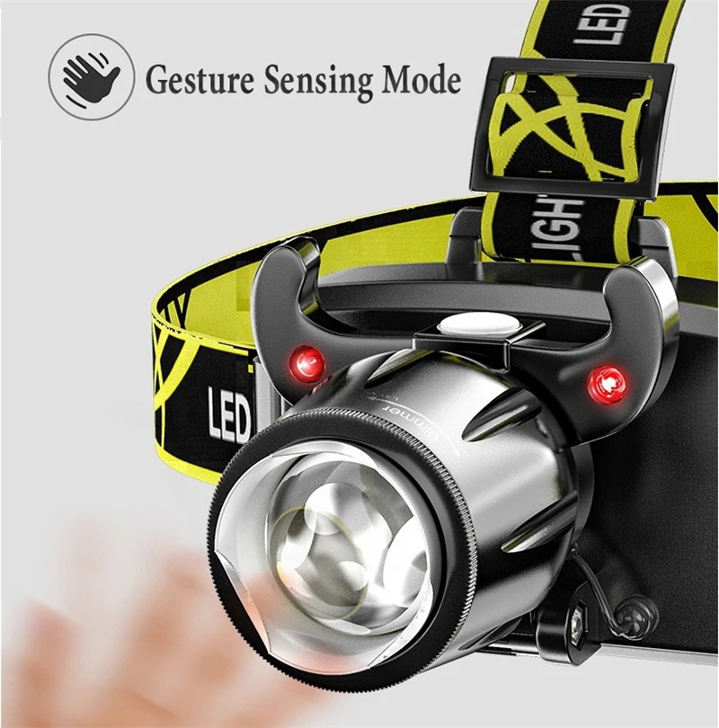 USB Rechargeable T6 Powerful Waterproof Headlight  LED Headlamp Fishing Hunting Camping Head Lamp Flashlight By 18650 Battery