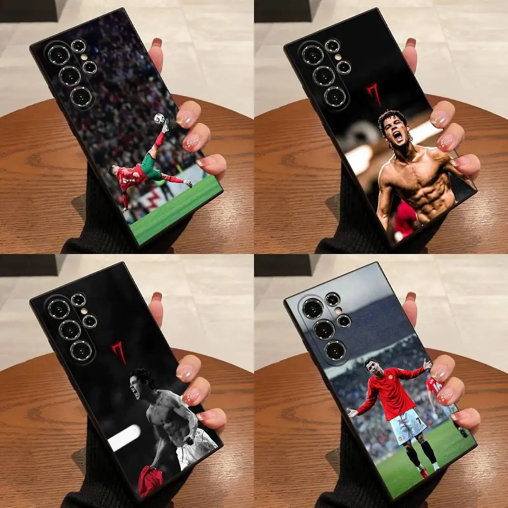 

7 Football For C-Cr7 R-ROnAlDo Phone Case For Samsung S25,S24,S21,S22,S23,S30,Ultra,S20,Plus,Fe,Lite,5G Black Cover