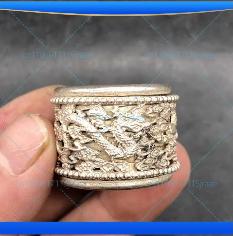 Collect Old China Tibet Silver Sculpture Force Miao Silver Relief Kylin  or  Gift Mascot