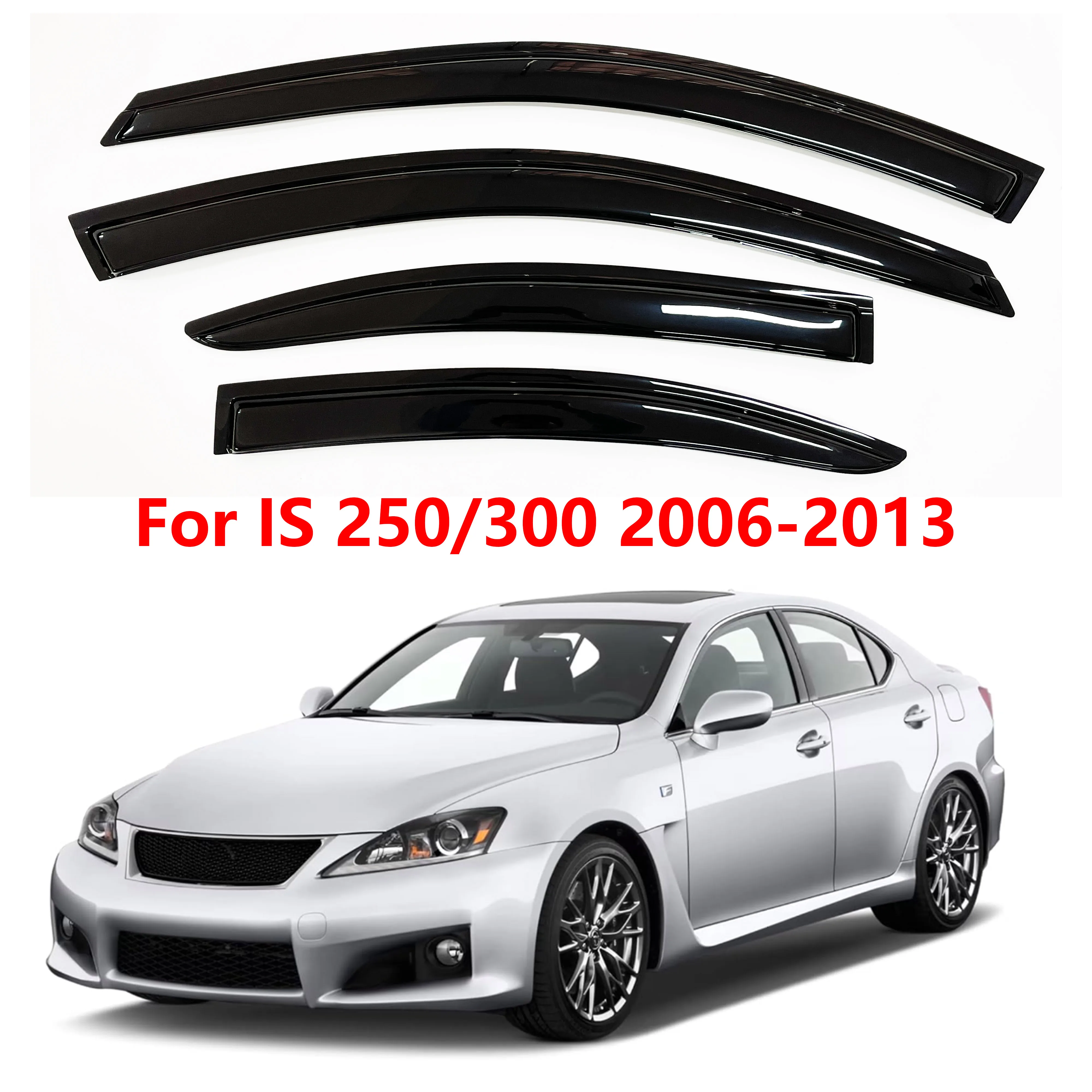 

4шт новейшей модели солнцезащитного козырька на окно автомобиля для Lexus IS 250/300 2006-2013, оконный козырек от дождя, оконные козырьки