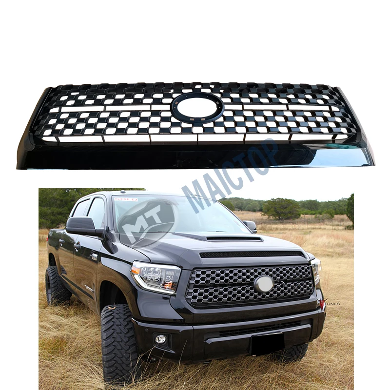 

Brand New Maictop 2018 Black Front Bumper Grille for Tundra Pickup Truck ABS Material Car Accessories