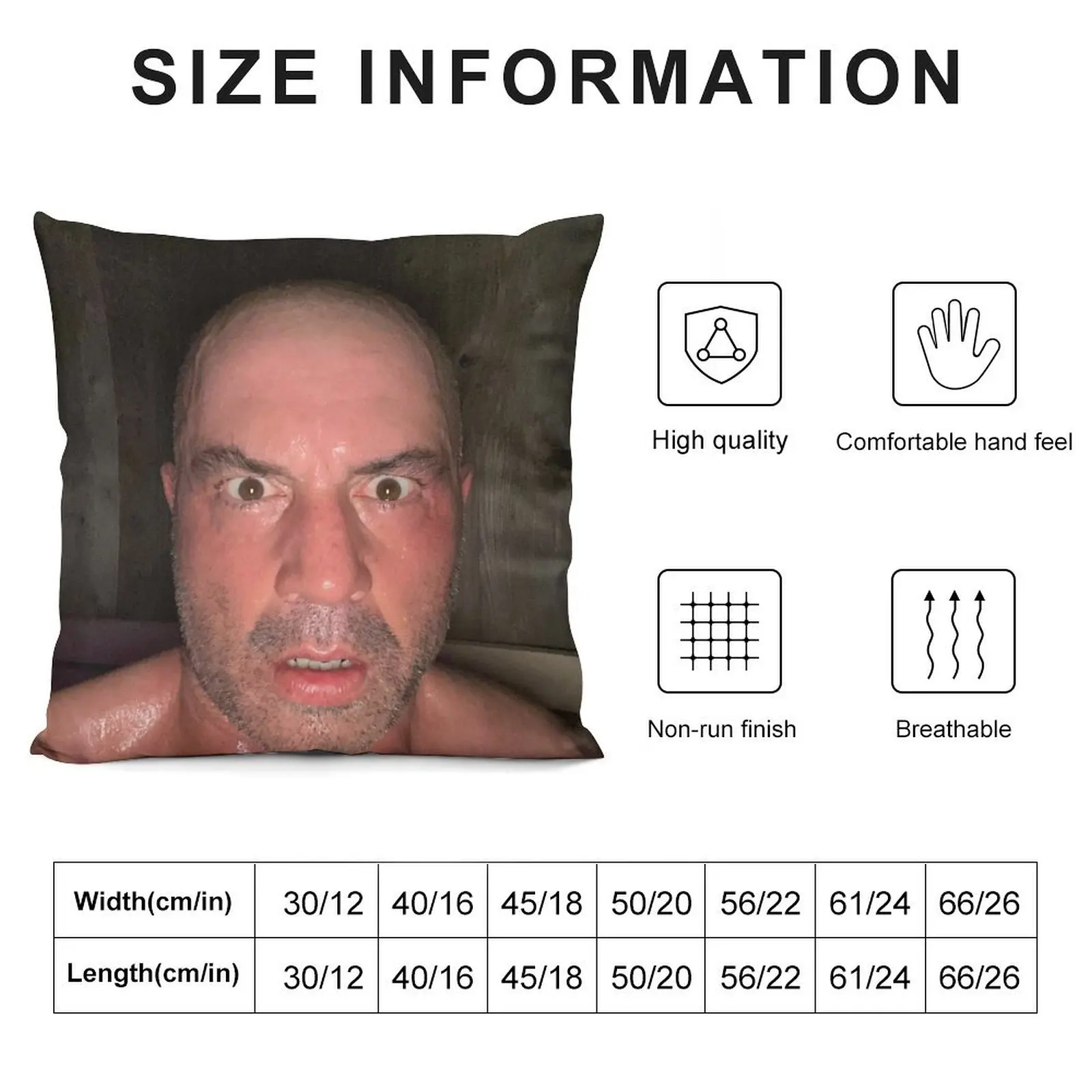 Joe Rogan Sauna Face Throw Pillow Cushions Cover covers for pillows pillow