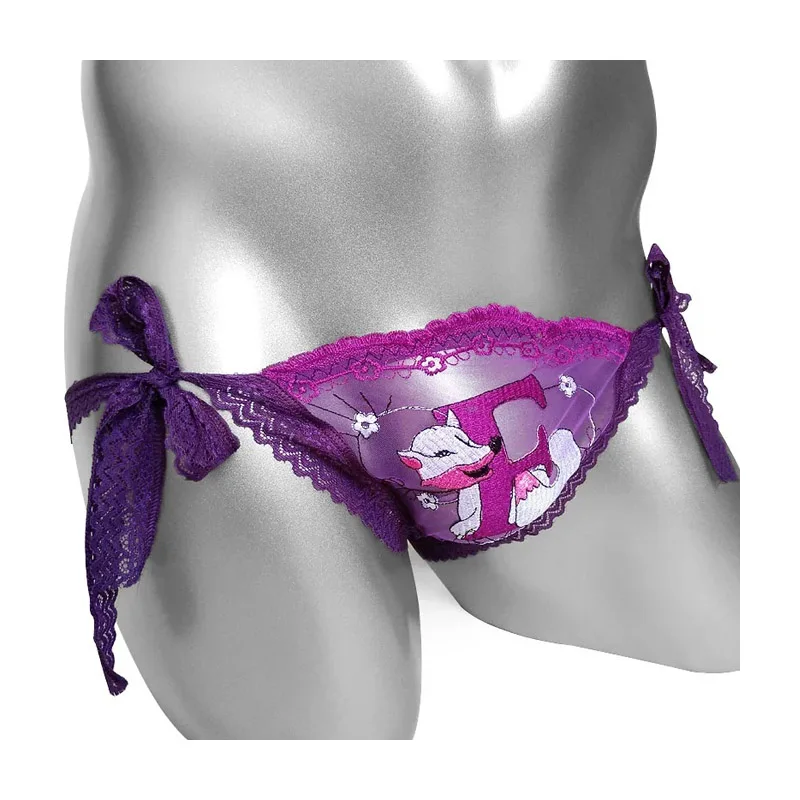 

Transparent Lolita Sissy Men Panties Embroidery Lace-Up Lace Sexy Lingerie Brief Underwear See Through Gay Male Lace Underpants