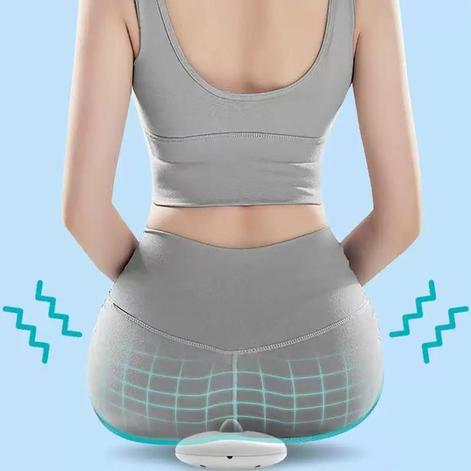 Electric Ergonomic Pelvic Floor Trainer - PC Muscle Strengthener for Women Men Recovery, Relaxation, Workout Exercise at Home