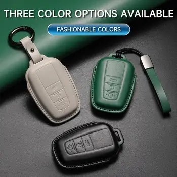 Pouzdro na klíče od auta z pravé kůže, kryt na klíče, taška na klíče pro Toyota Crown Hilux Prius Camry Corolla CHR C-HR RAV4 Land Protect sada příslušenství 10 nejlepší prodej Kryt klíče od Toyoty Camry - №7