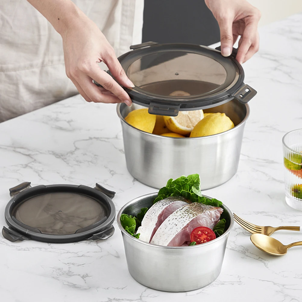 

3Pcs Stainless Steel Airtight Food Container Sealed Canister Coffee Bean Storage Multipurpose Kitchen Jars Food Container