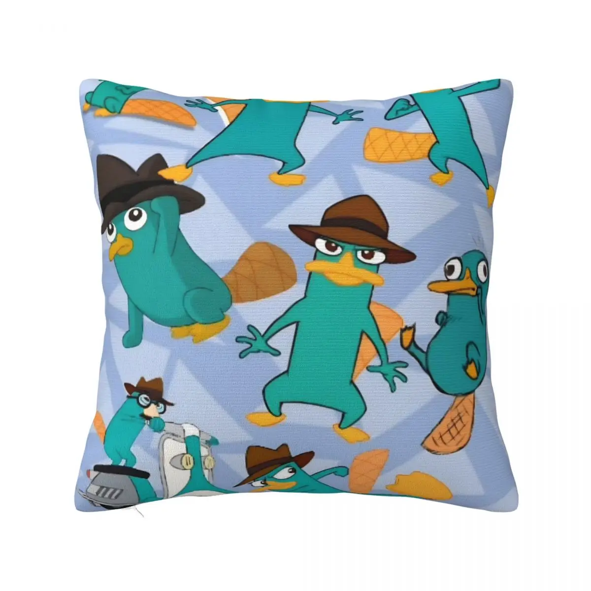 Perry The Platypus Pillowcase Polyester Cushion Cover Decorations Cartoon Pillow Case Cover Car Zippered 18'