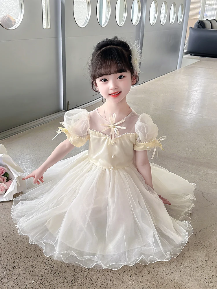 Tenue d'été pour enfants Princ Dr, robe de performance à bulles pour filles, jupe de fée T Escape Me, douce et élégante