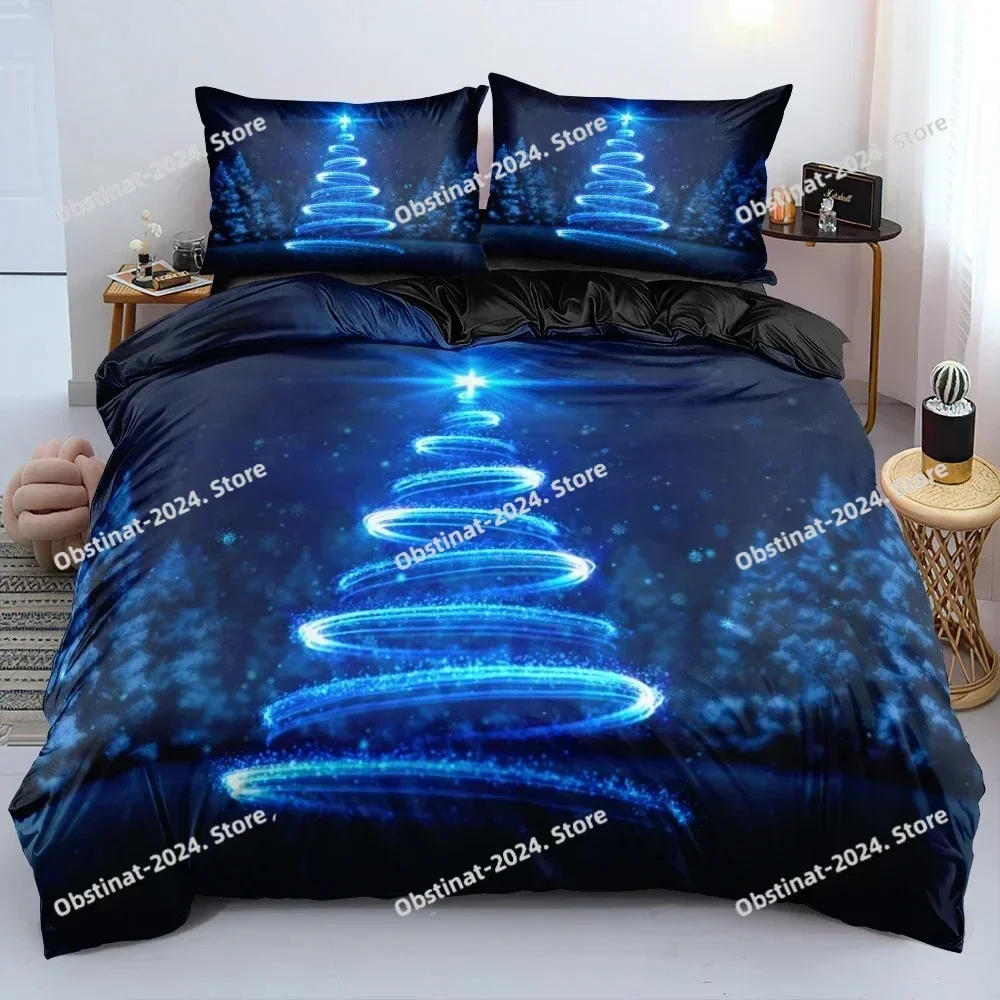 3D Floral Bedding set DuvetQuiltComforter Cover sets Flower Bed Linen Merry Christmas Design Custom King Queen Full Size