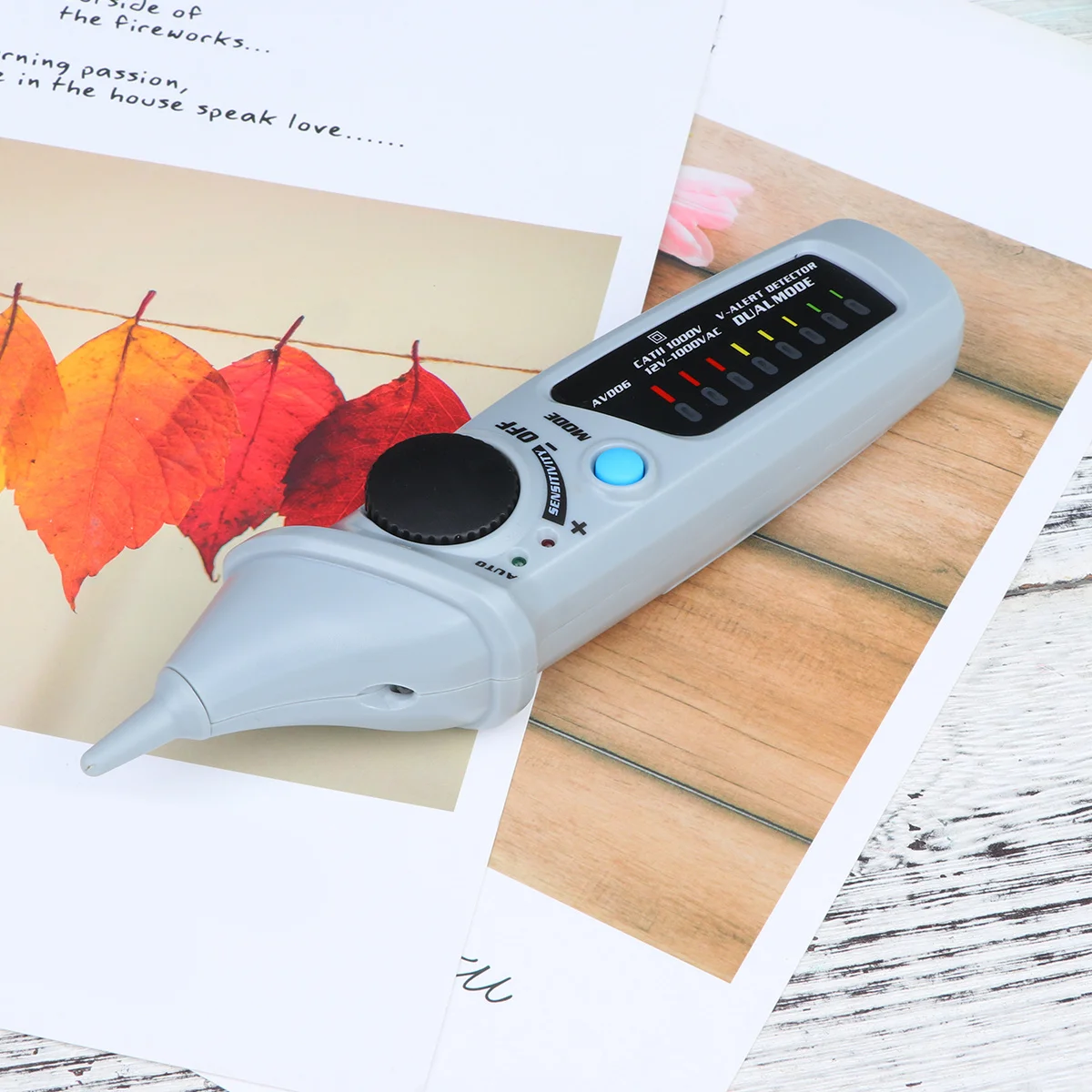 Berührungsloser Spannungsprüfer Avd06 Grau Auto Manual Live Wire Spannungsprüfer Stiftanzeige Steckdose Steckdose