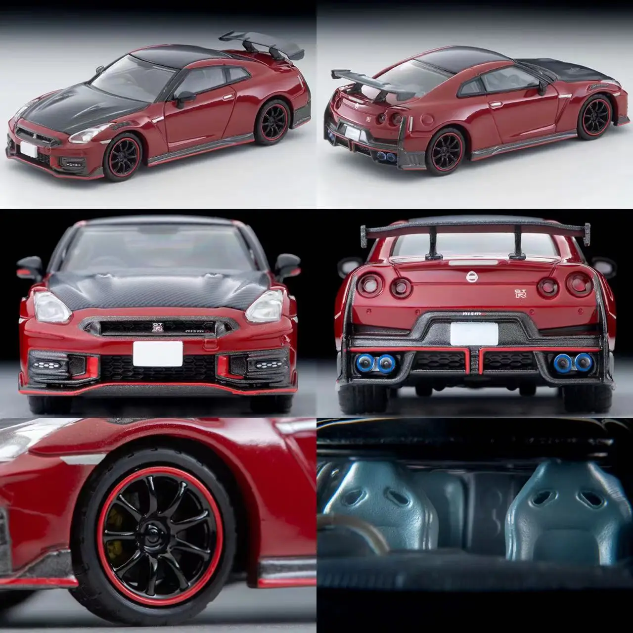 TAKARA TOMY TLV LV-N317d NISSAN GT-R NISMO Red and black alloy die-cast miniature model,adult decoration,boy toy,children's gift