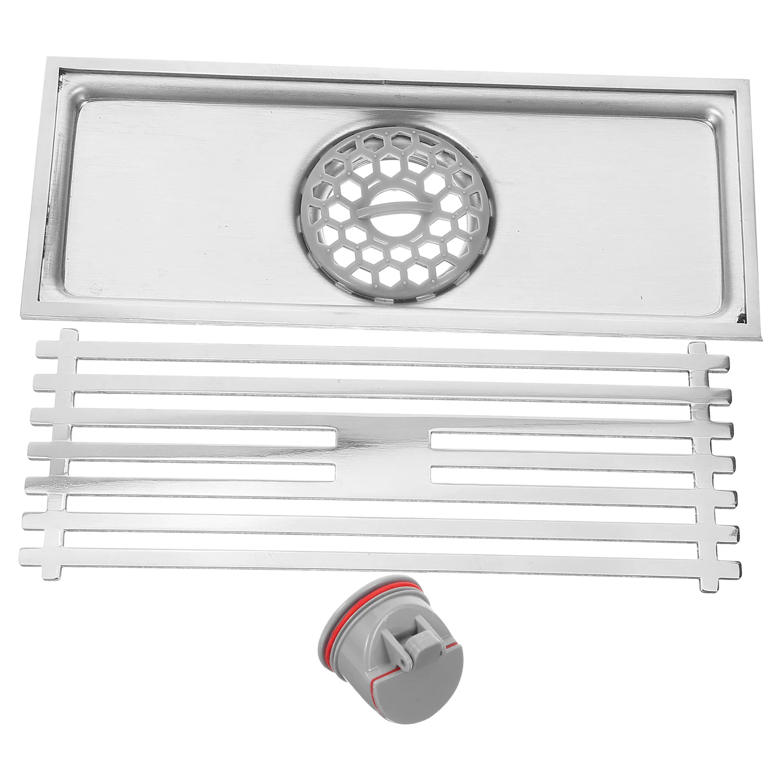 

Bathroom Drain Strainer Shower Hair Catcher Stopper 8X20 Bright Plastic Core Thickened Bamboo Slats AntiGas Diffusion Prevent